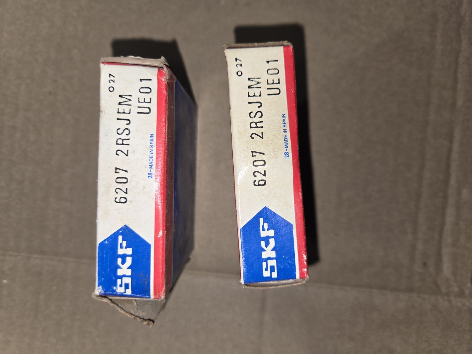 Set of 2 SKF DEEP GROOVE BALL BEARINGS 6207-2RSJEM