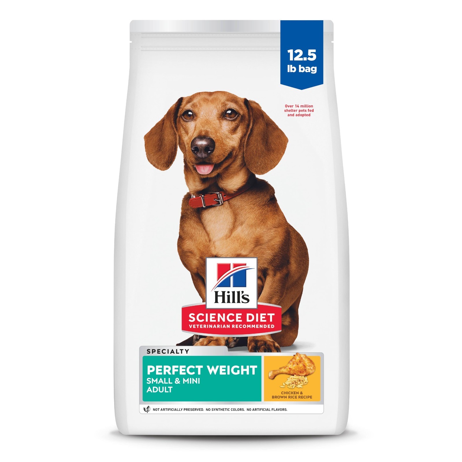 Hill’s Science Diet Adult Perfect Weight Small & Mini Dry Dog Food,Chicken,12.5l
