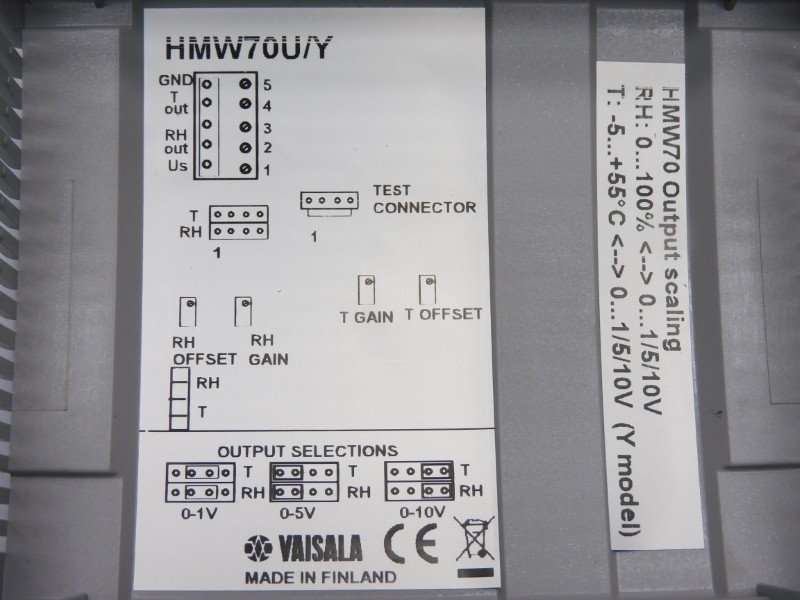 VAISALA HMW70Y 10V -5-+55’C 0-100% NSMP