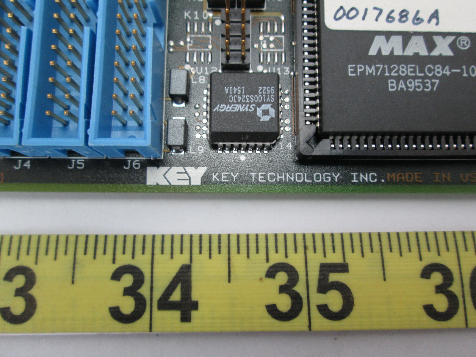 Key Technology PII-M1 Board Part # 016115 Rev C Assy # 100671-1 Rev G SKU A