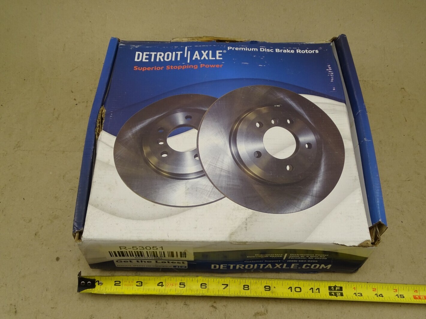 Detroit Axle Premium Brake Rotor (2pc), R-53051