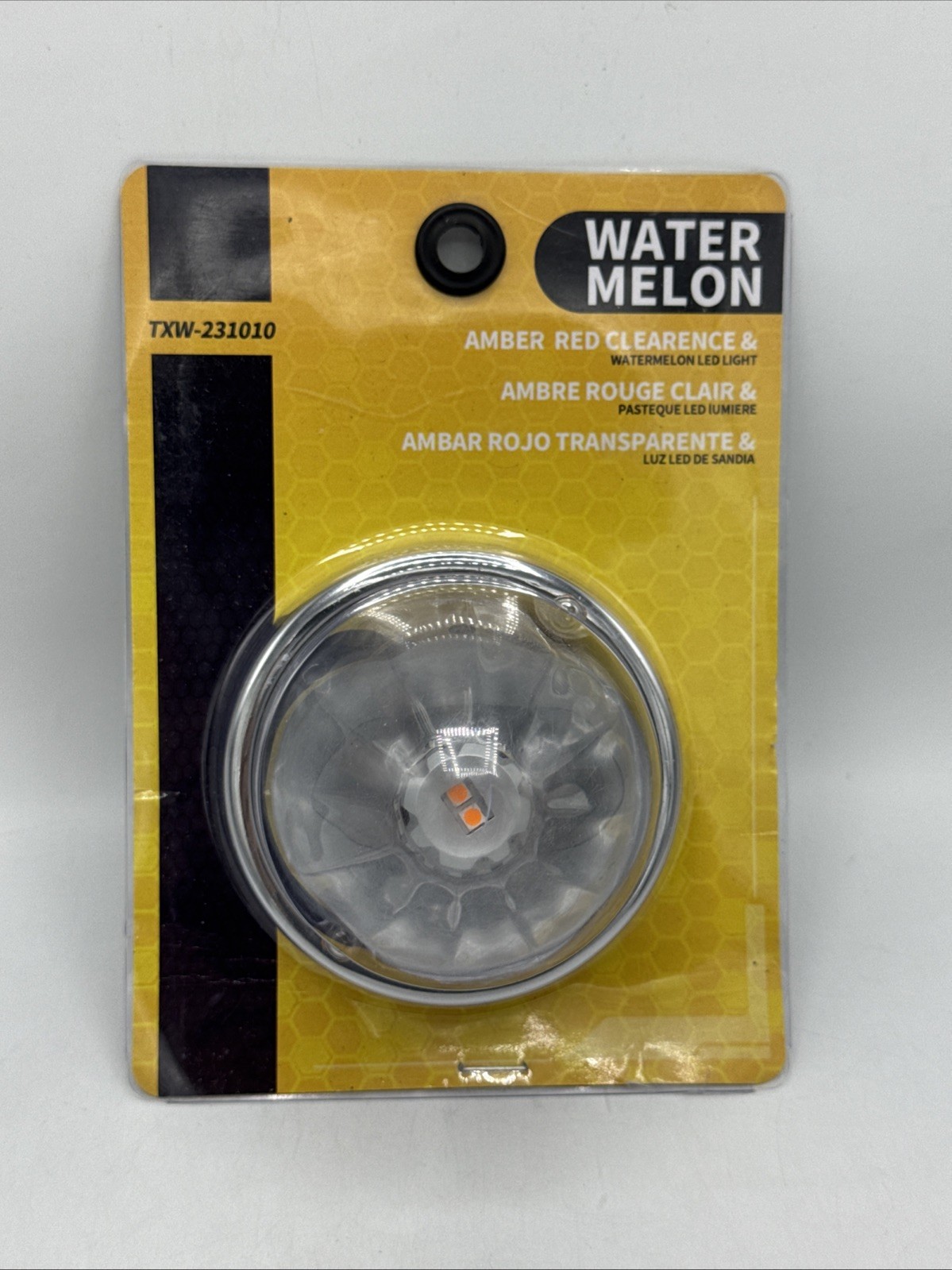 TLED-WA Amber Watermelon LED with Reflector Cup and Lock Ring (19 Diodes)