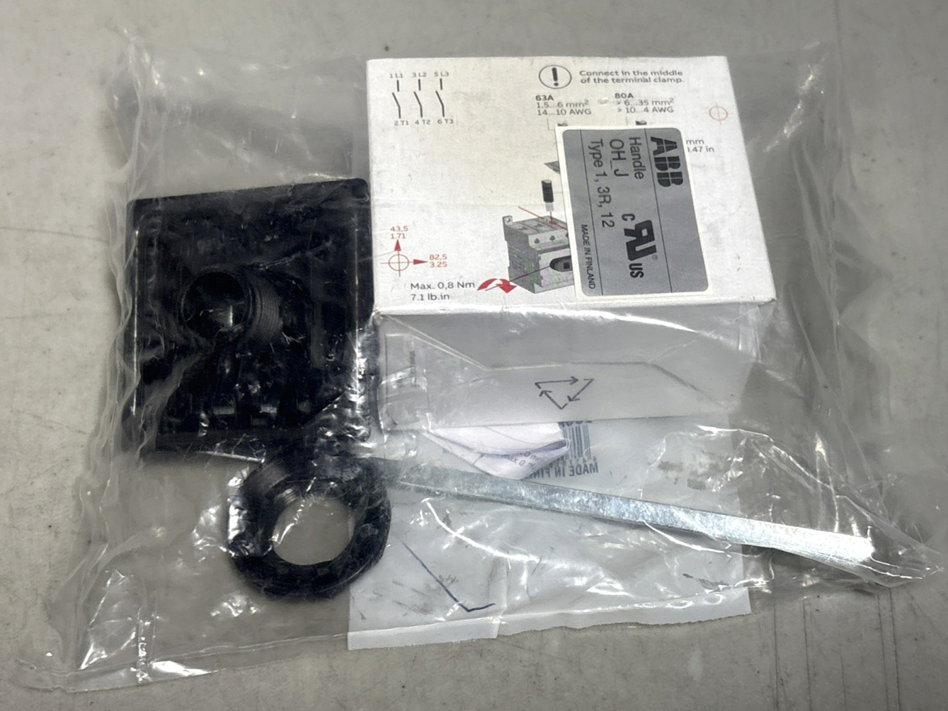 New ABB 1SCA105215R1001 OT80F3 OHBS2AJ1 Switch Disconnector w/Handle – Sealed