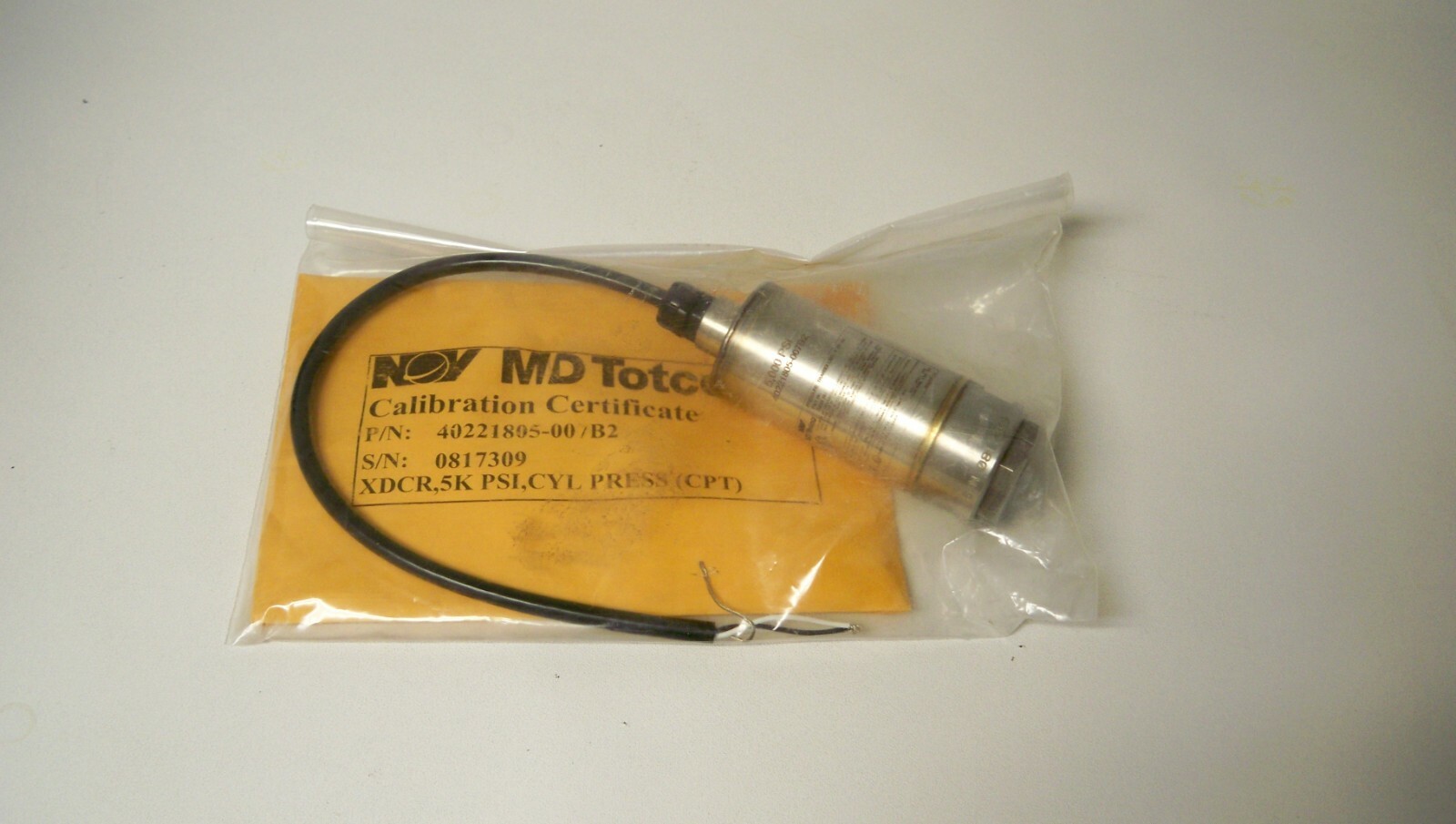 *NEW* NOV M/D Totco 40221805-007B2 Pressure Transducer 5,000 PSI