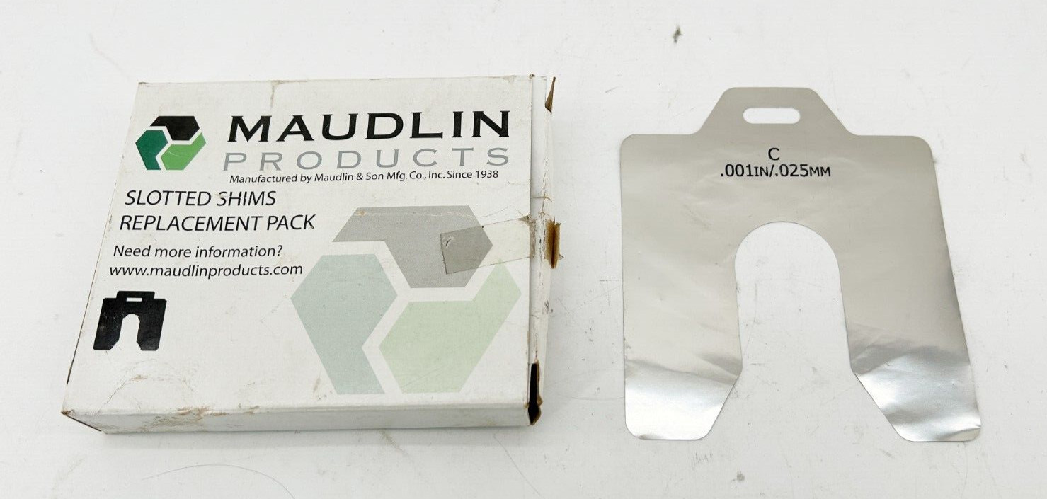 New Maudlin Products 02235976 Slotted Shim Stock 0.001″ 4X4 1-1/4″ 20/PK