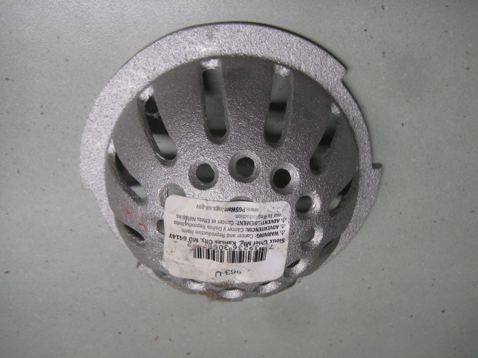 Sioux Chief 863-U Dome Strainer Aluminum 4-13/16 Inch Diameter x 2 Inch Height