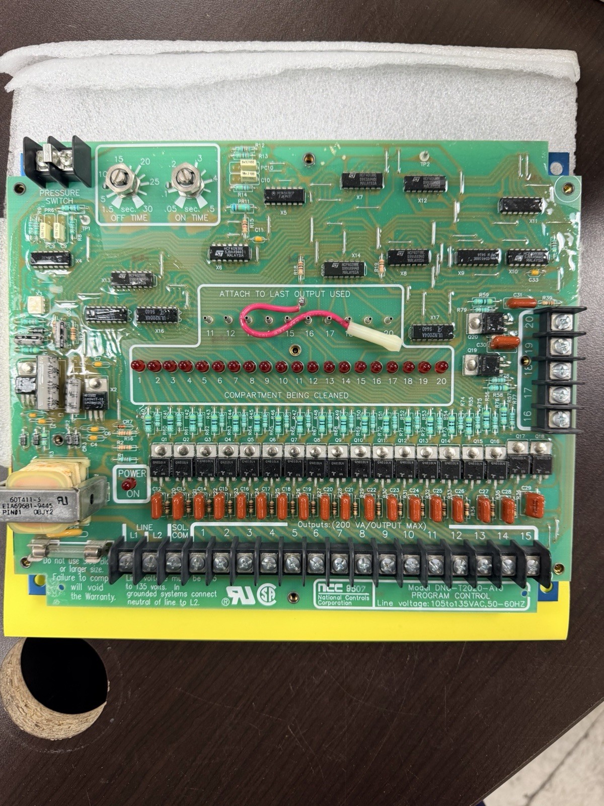 NCC National Controls BOARD MODEL DNC-T2020-A10 Program Control C-2