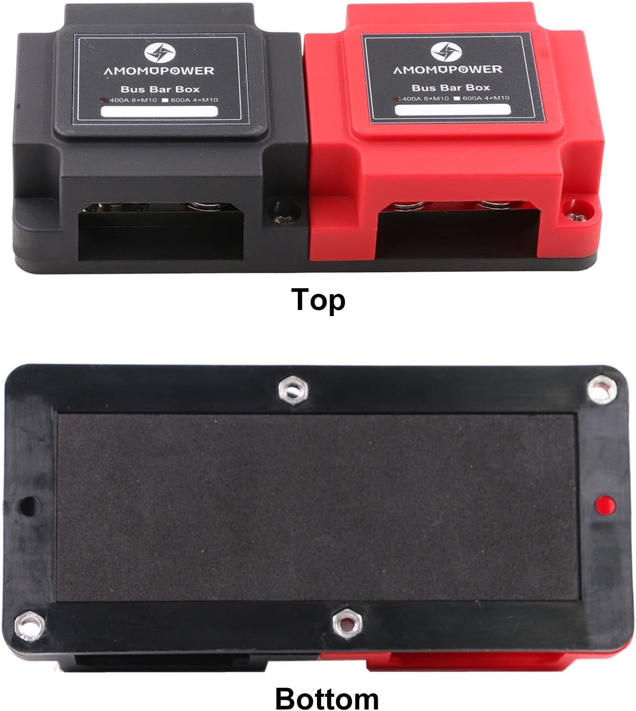 Copper 400A Busbar 12V-48V 8 Terminals Power Distribution Block for Car RV Solar