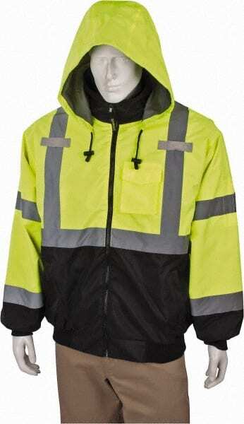 OccuNomix LUX-ETJBJR-BYL Size L Hi-Viz Yellow Cold Weather Jacket, Polyester