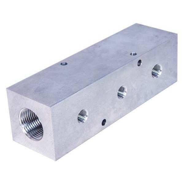 Pneumadyne M40-750-3 Manifold, 3 Outlets, Outlet Size 3/4″, 9″ L