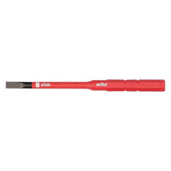 Wiha Insulated Slotted Screwdriver 9/64 in Round 28428 Metal Red/Black