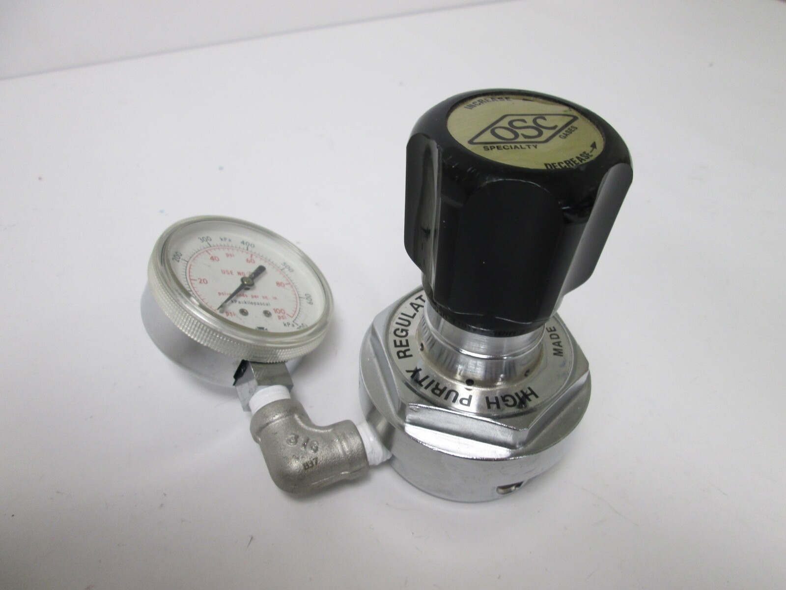 OSC HPL270C High Purity Compressed Gas Regulator, Max Inlet Pressure 350psig