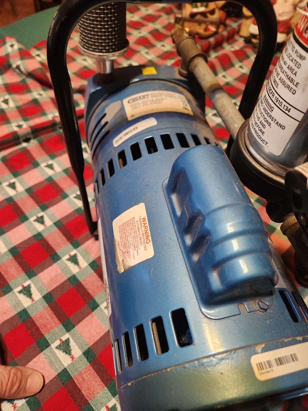 GAST 1023-V152A-G608NEX Rotary Vane Vacuum Pump 3/4HP 1725RPM C63CXHHB-4943