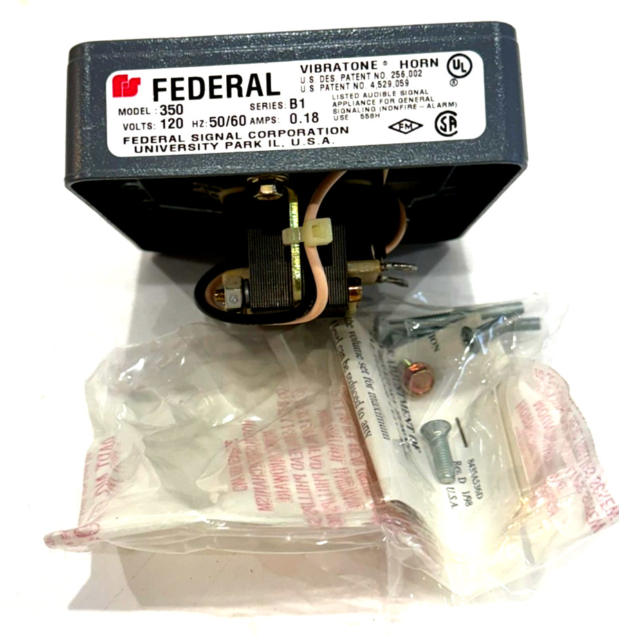 NEW FEDERAL SIGNAL 350-120-30 HORN MECHANISM 120VAC 35012030
