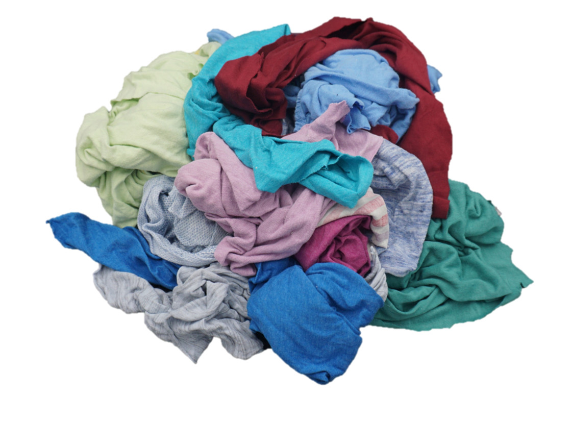 Pallet of 25lb Compressed Bags of Colored T-Shirt Cleaning Rags (40 bags/1000LB)
