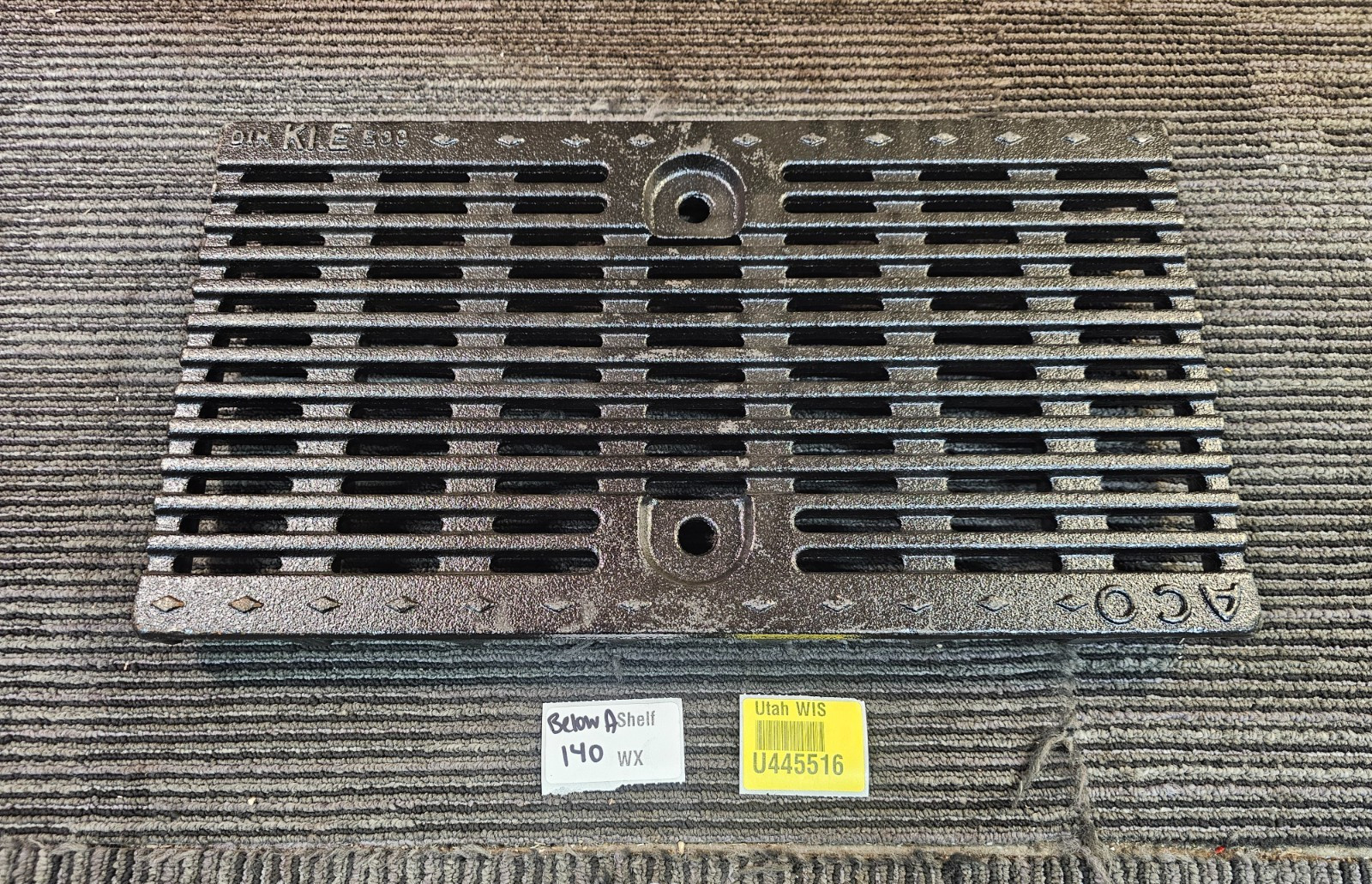 ACO 05904 18-in. x 10-in. Replacement Longitudinal Ductile Iron Grate, Black
