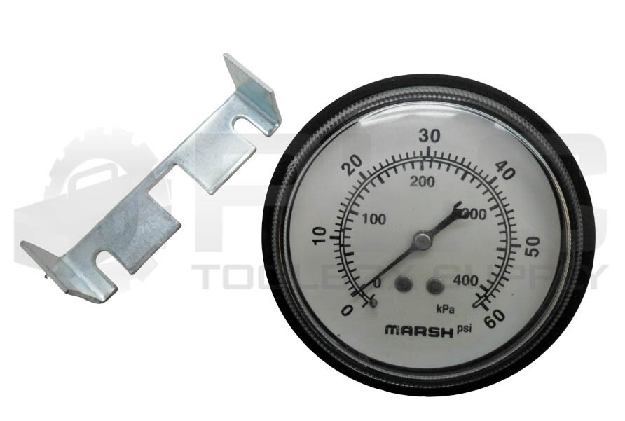 NEW MARSH J8846 PRESSURE GAUGE 3.5″ STD 1/4″ NPT 0-60PSI *READ*