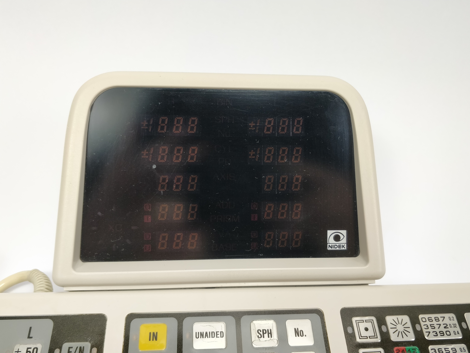 Nidek RT-1200 Refractor Control Panel – Ophthalmic Equipment