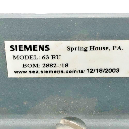 New Siemens 63BU Constant Differential Flow Controller – No Box