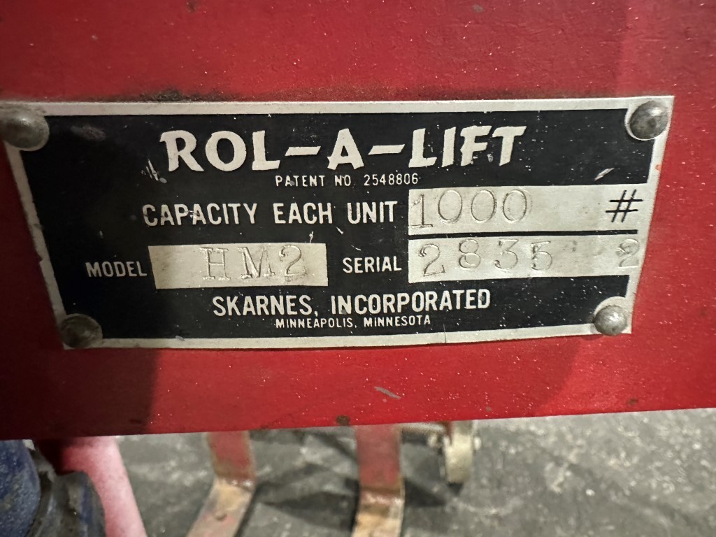 ROL-A-LIFT HM2 1,000LB/UNIT MOVING LIFTS (1-PAIR)
