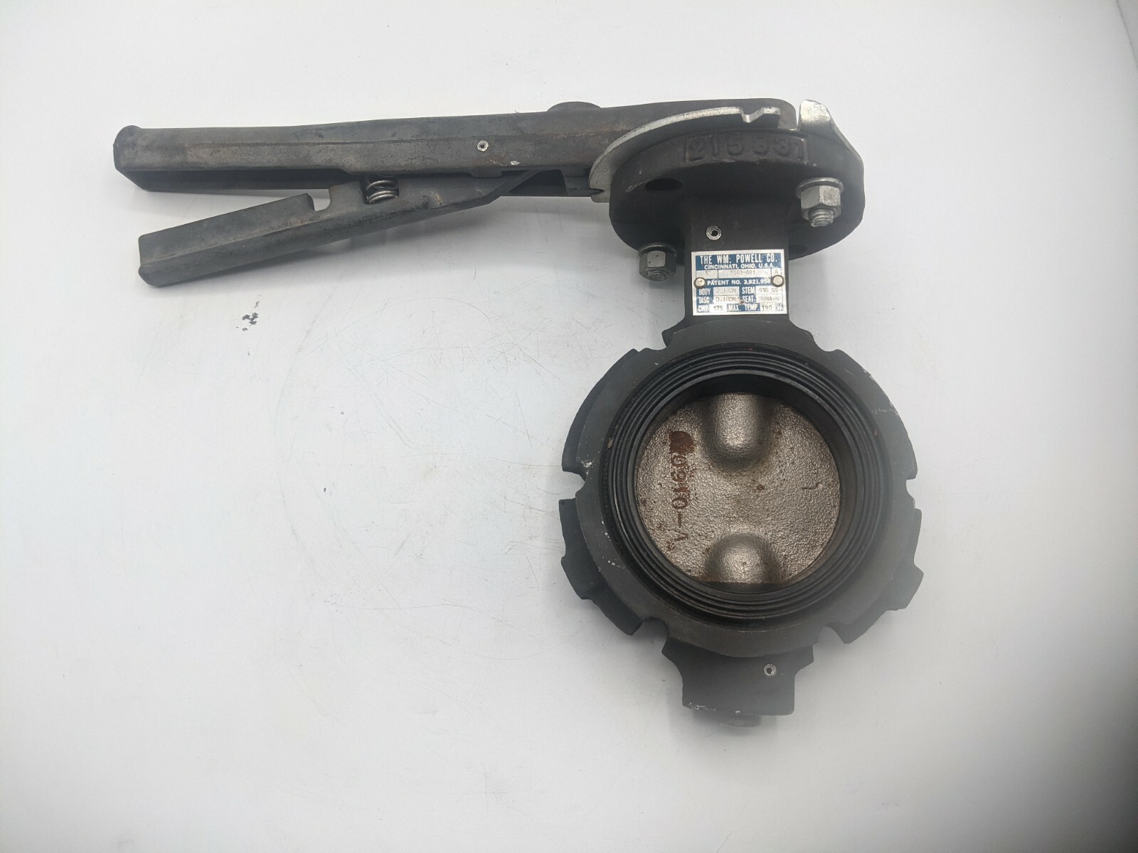 WM Powell 2040-AM1 3” Butterfly Valve