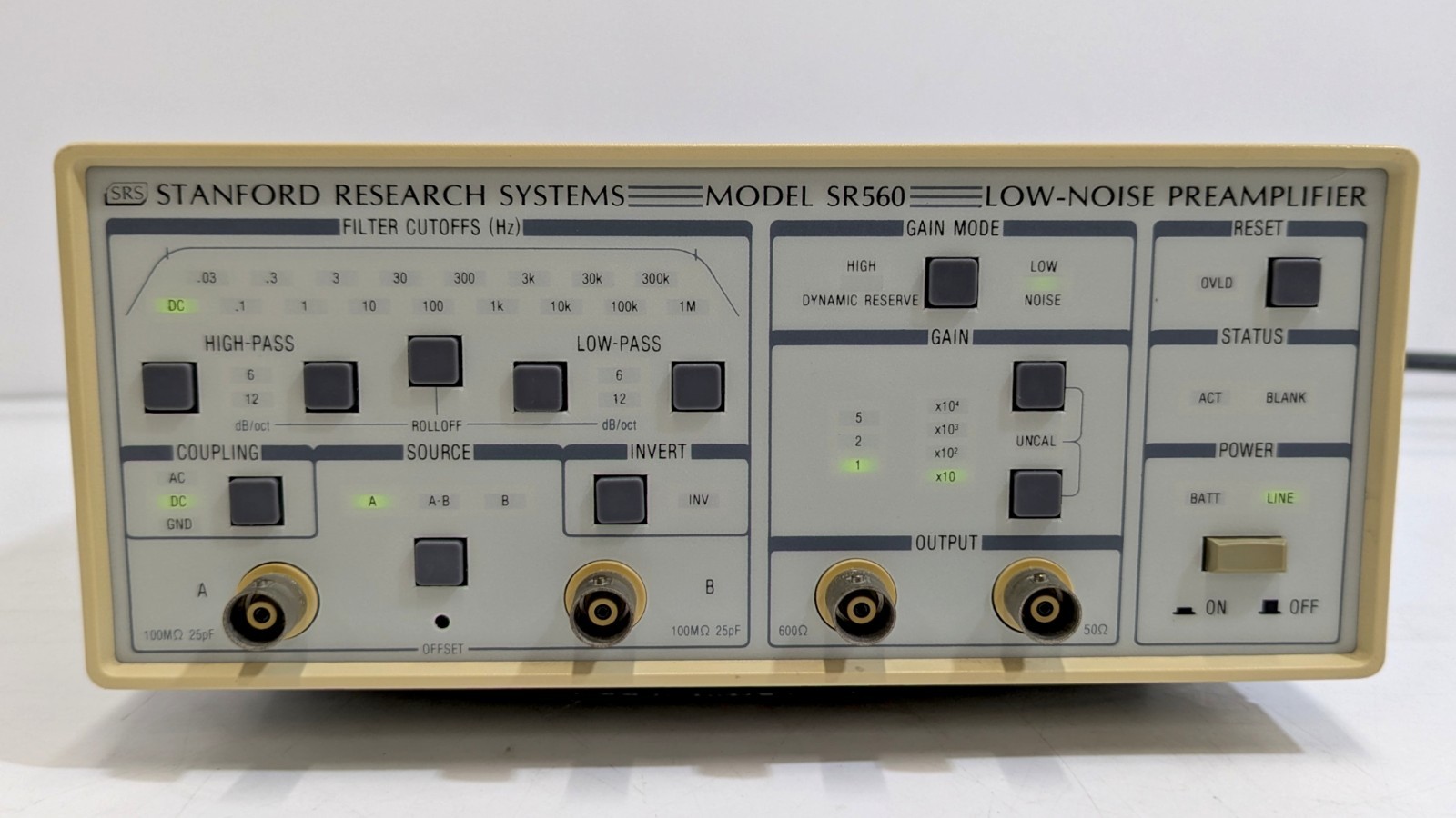 SR560 [Calibrated] Low Noise Voltage Preamplifier SRS S/N:96332