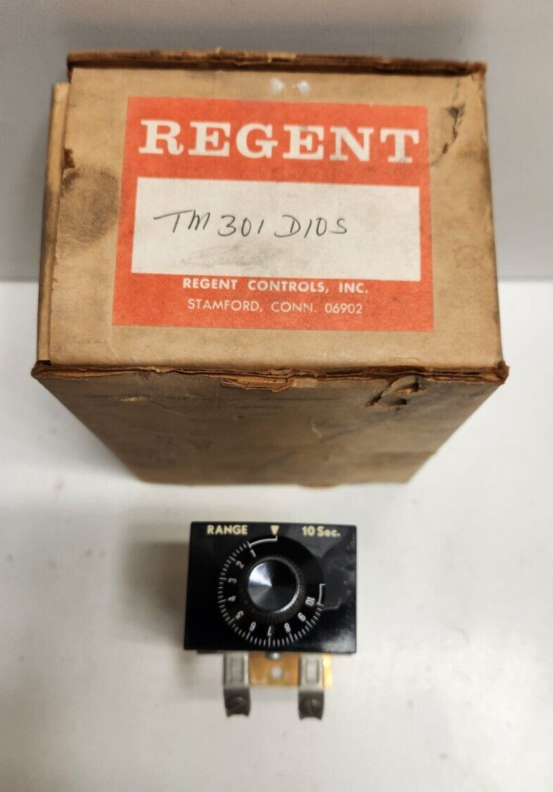 NEW OLD STOCK! REGENT 115V 10 SEC SOLID STATE DELAY TIMER TM301 / TM301D1S