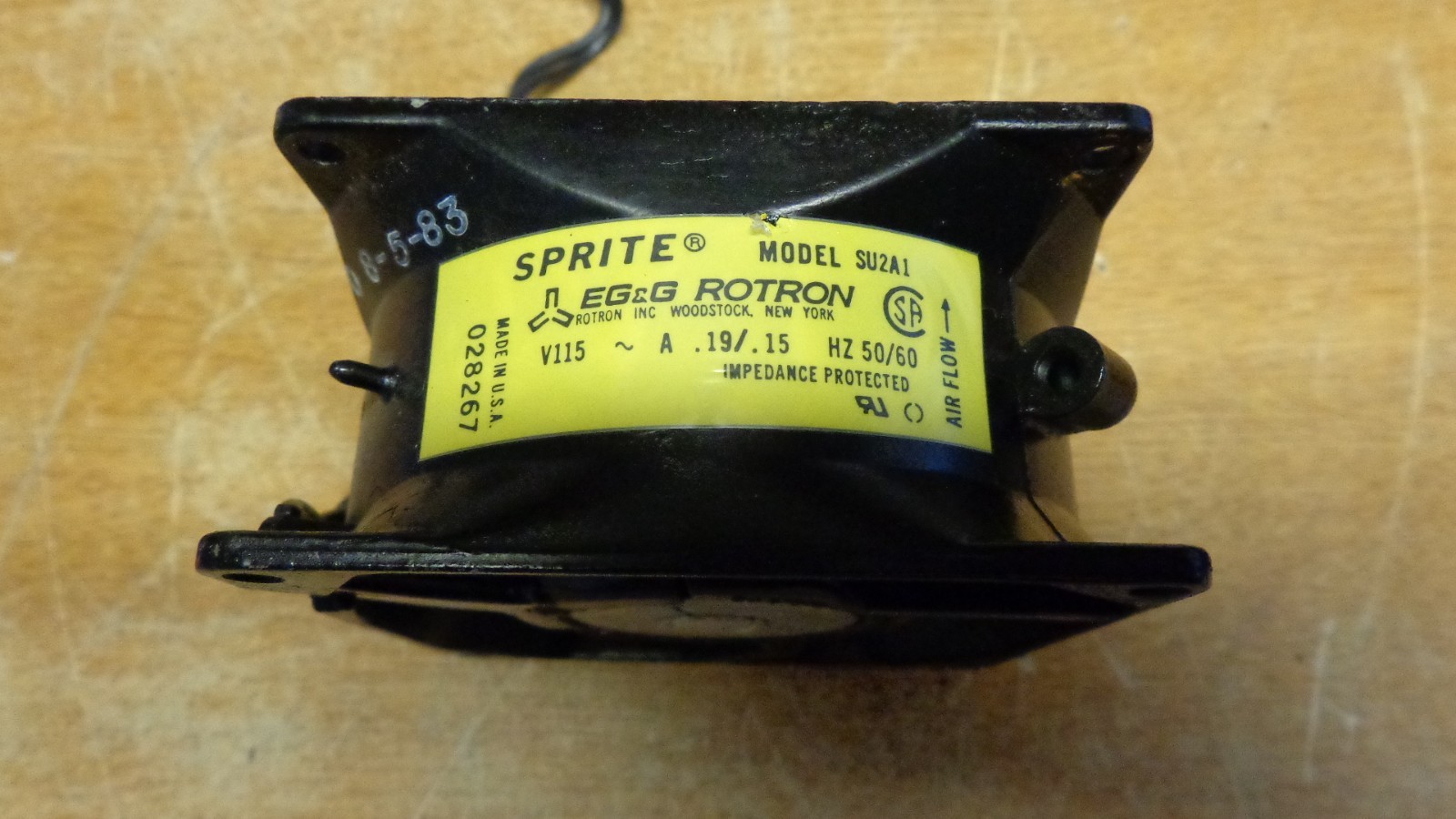 COMAIR ROTRON SPRITE Model SU2A1 Heavy Duty AC Fan 028267 115VAC