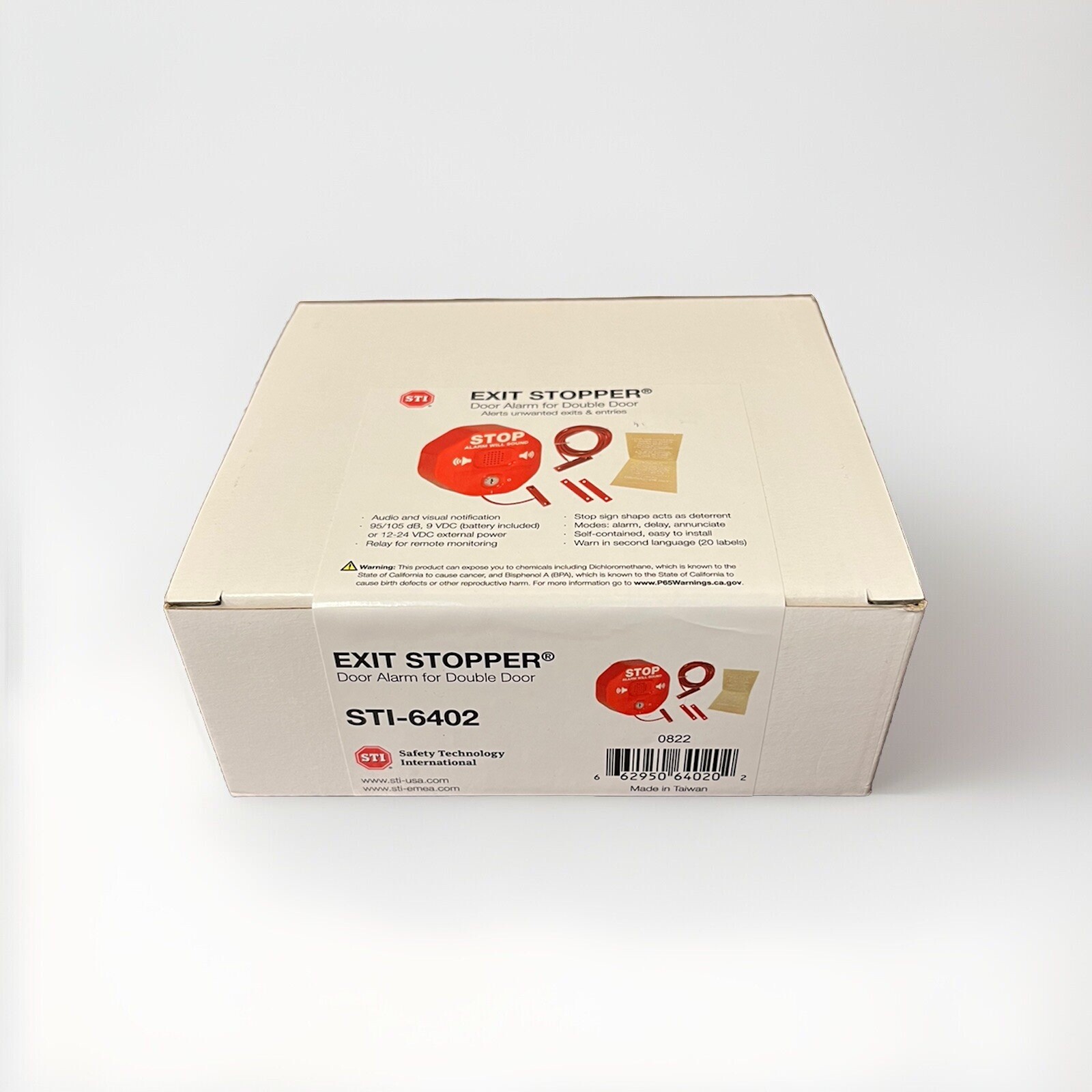 STI-6402 Exit Stopper Door Alarm for Double Doors- New In Box- STI