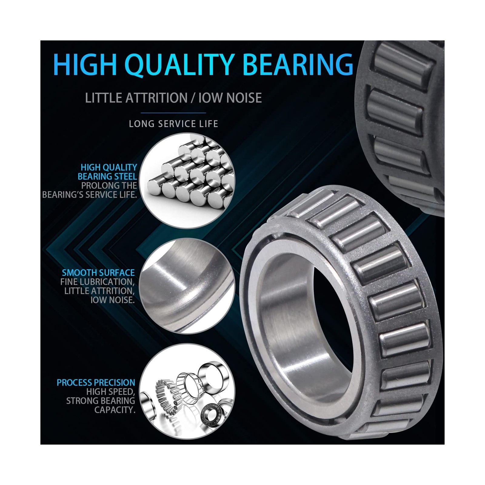 iBroPrat 4 Sets 3500 LB Boat Trailer Axle Bearing Kits, L68149 L44649 Bearing…