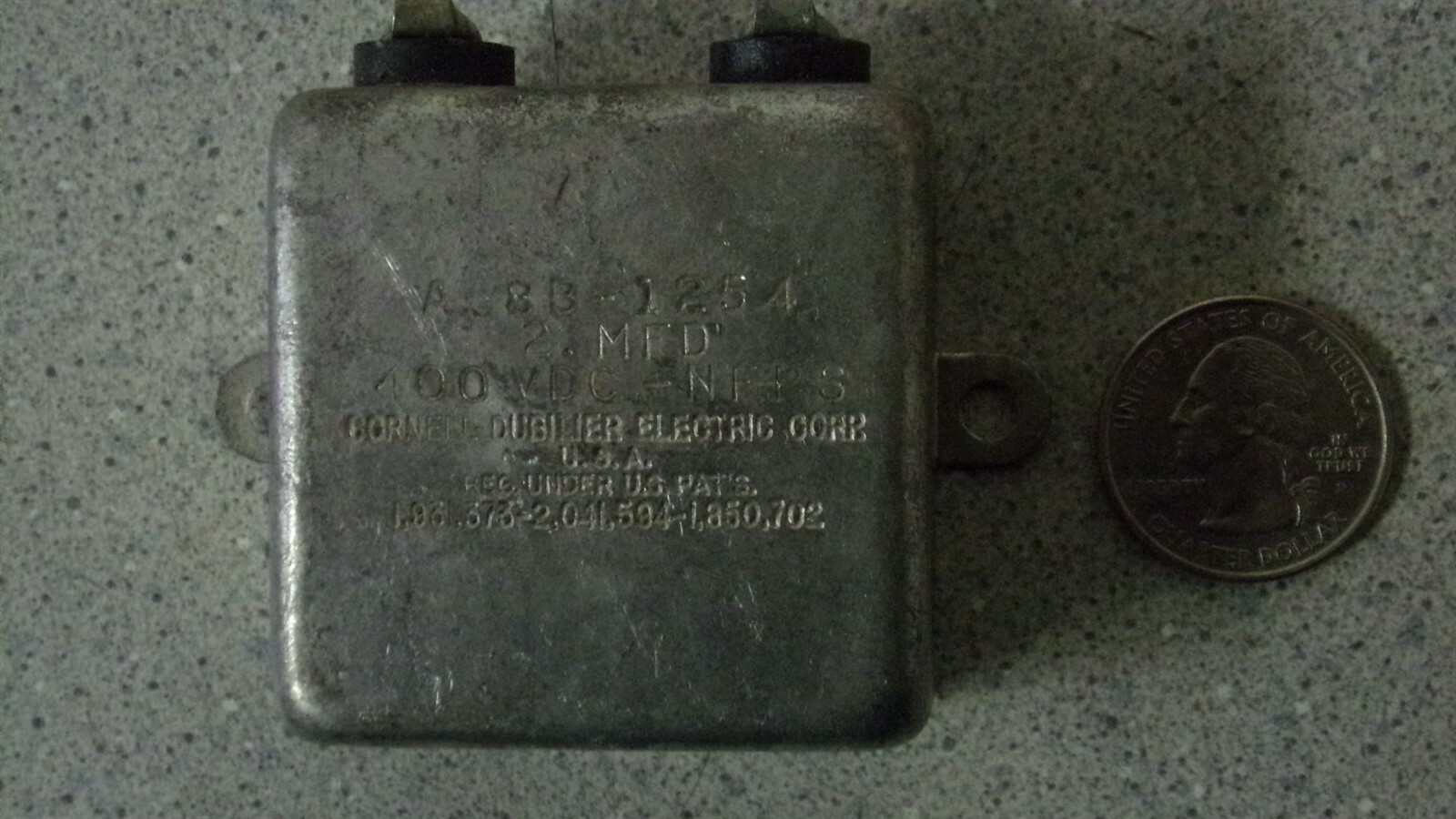 Cornell Dubilier Electric A-8B-1254 2MFD Capacitor *FREE SHIPPING*