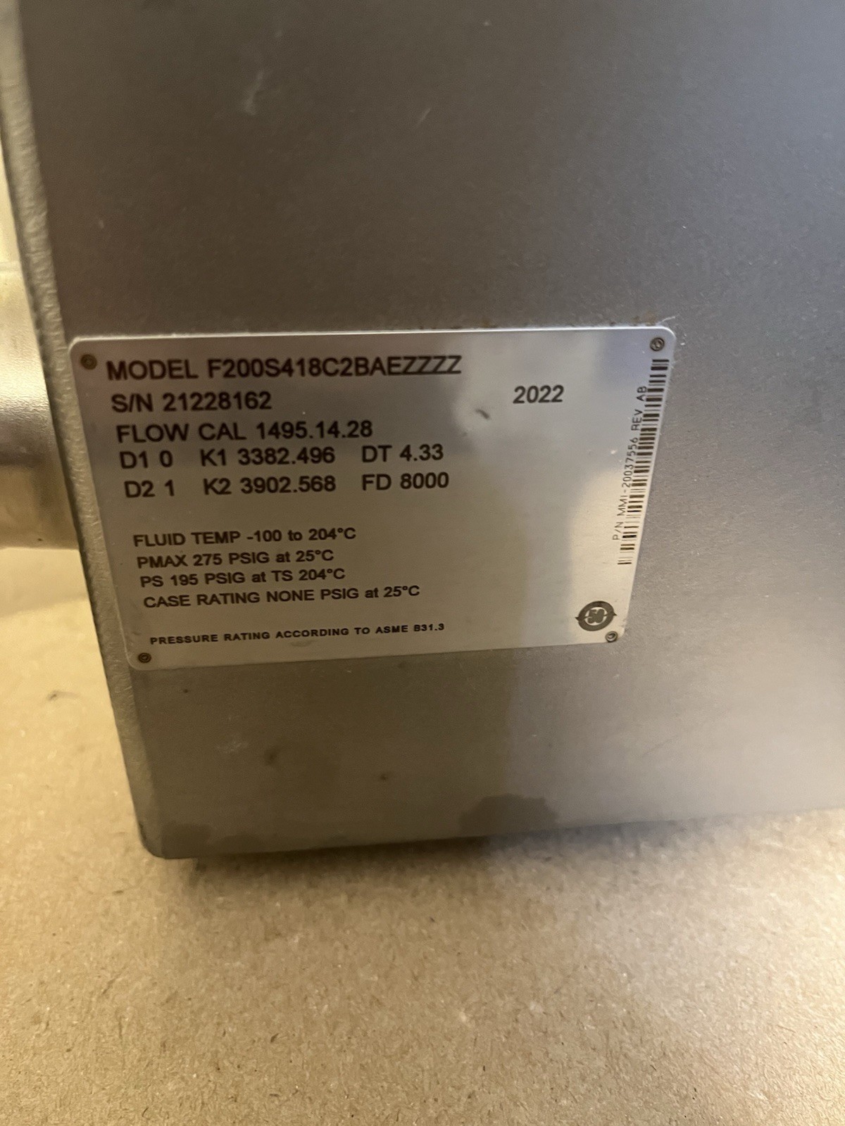 Emerson Micro Motion F200S418C2BAEZZZZ 2″ x 1-1/2″ 2022 Model