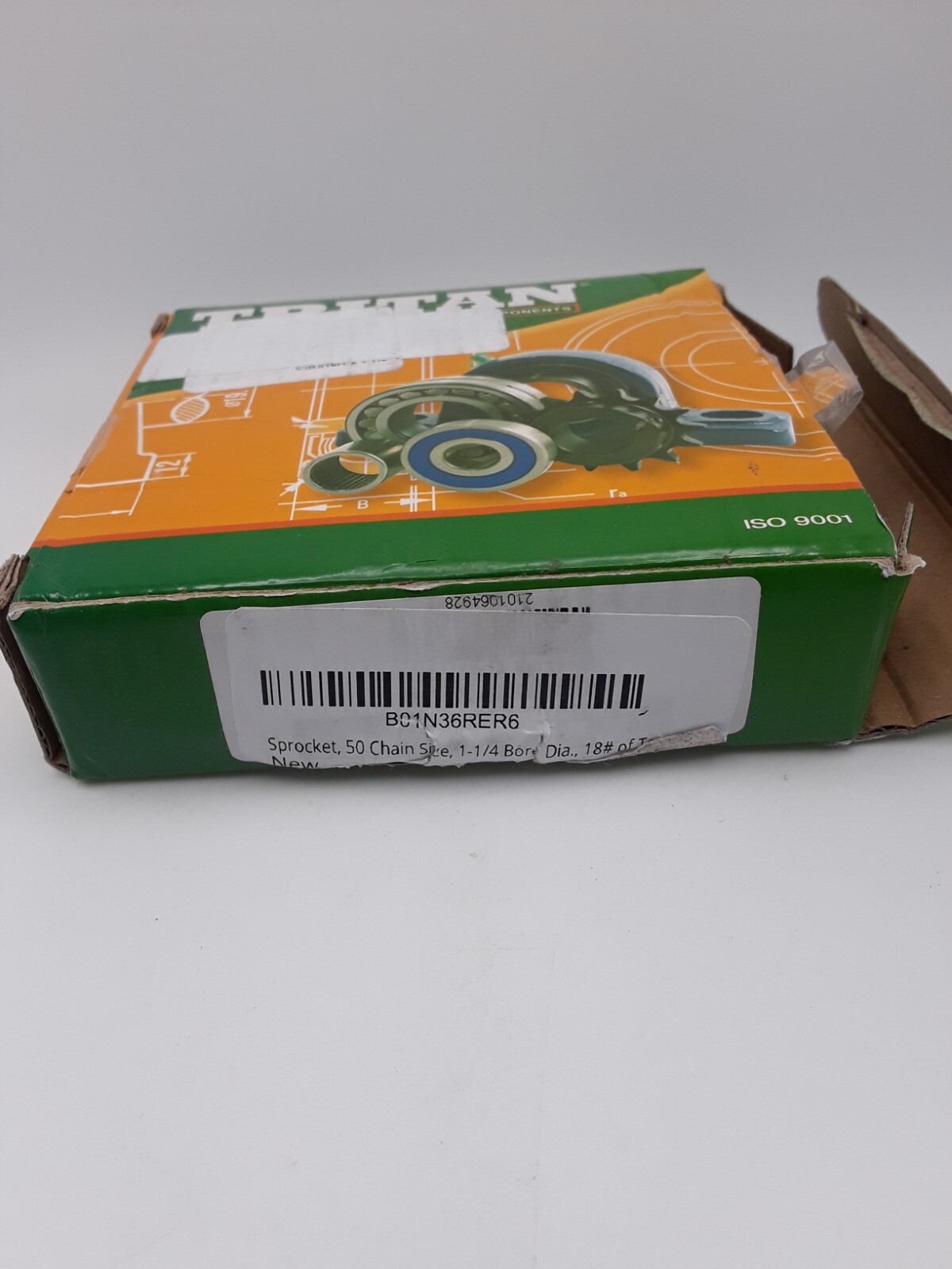 TRITAN 50BS18H X 1 1/4 Sprocket,5/8in,1 1/4in, 18 Teeth, Open Box/New