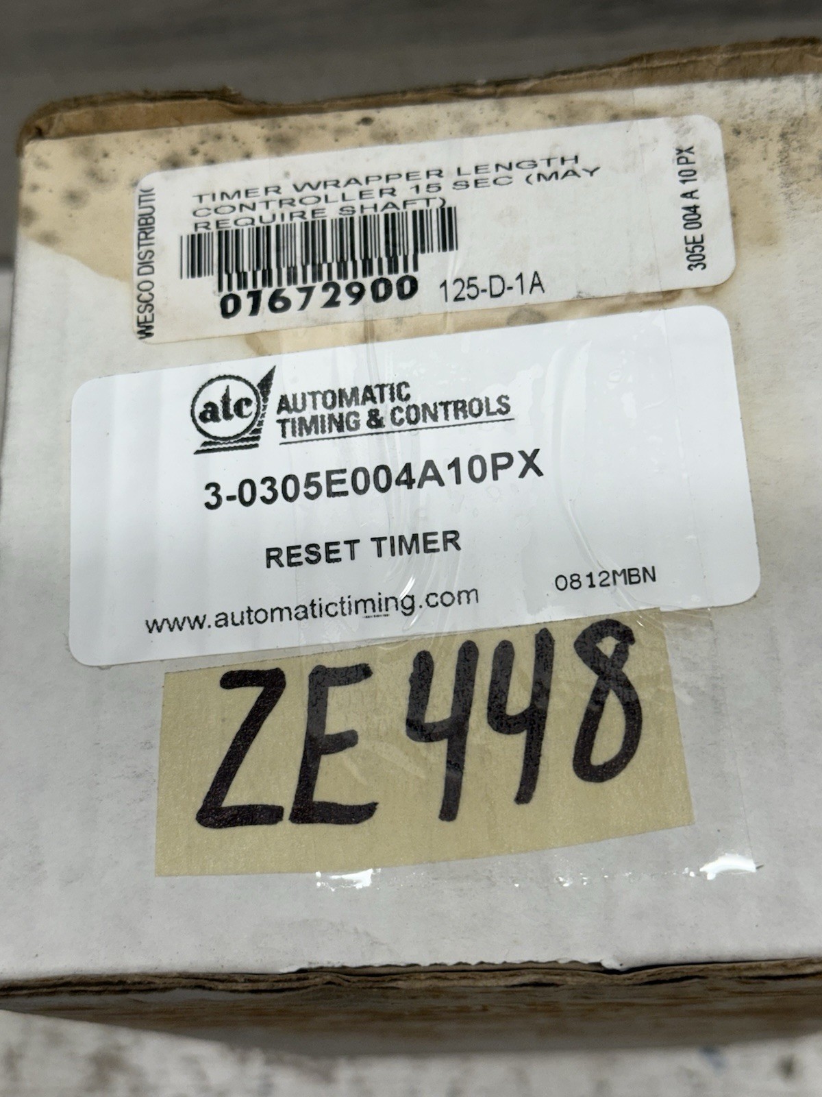 ATC 0-15 SEC TIME DEALY RELAY 3-0305E004A10PX New Defects