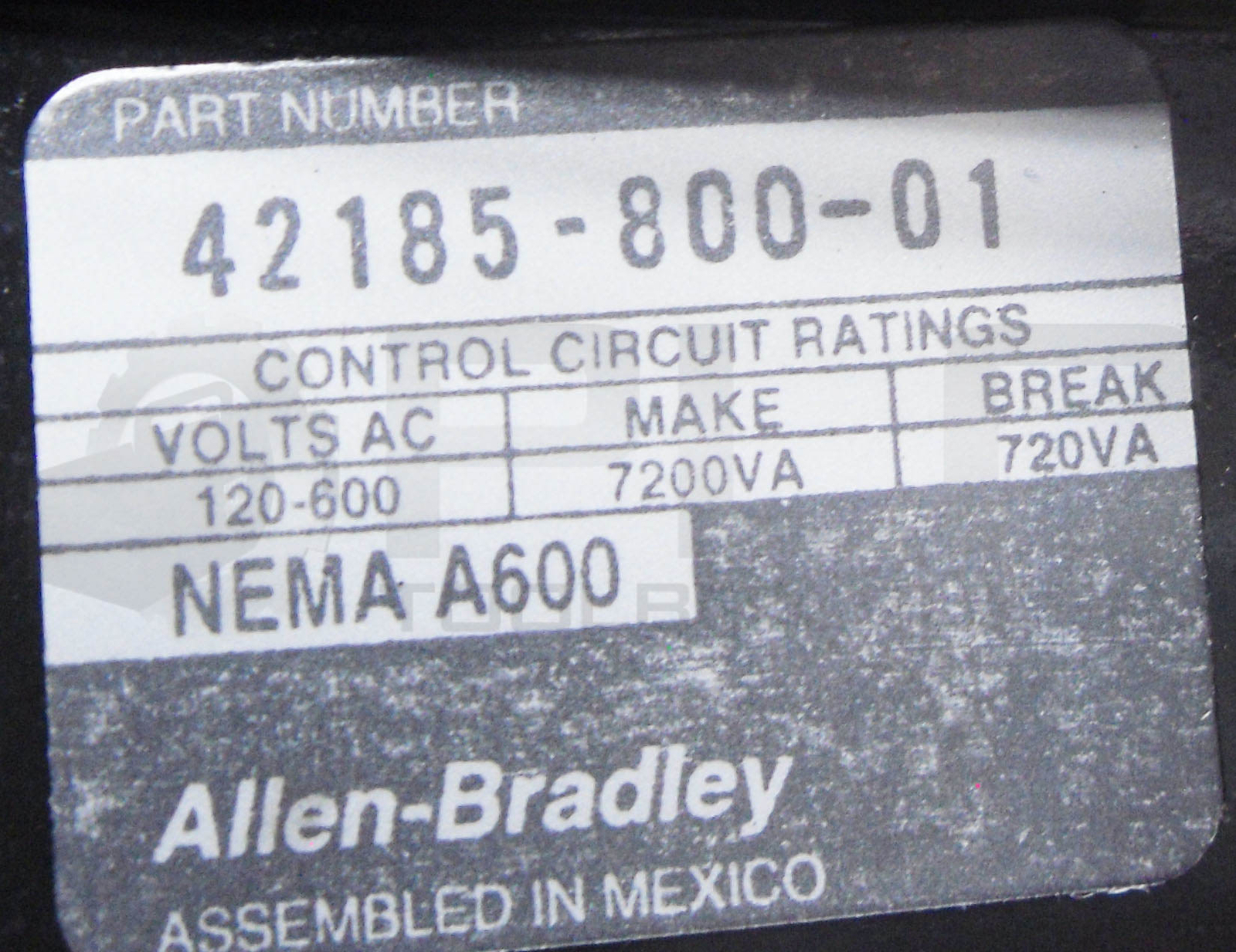 ALLEN BRADLEY 509-AOD /B STARTER W/ 42185-800-01 W/ CB236 COIL W/ 595-A /C