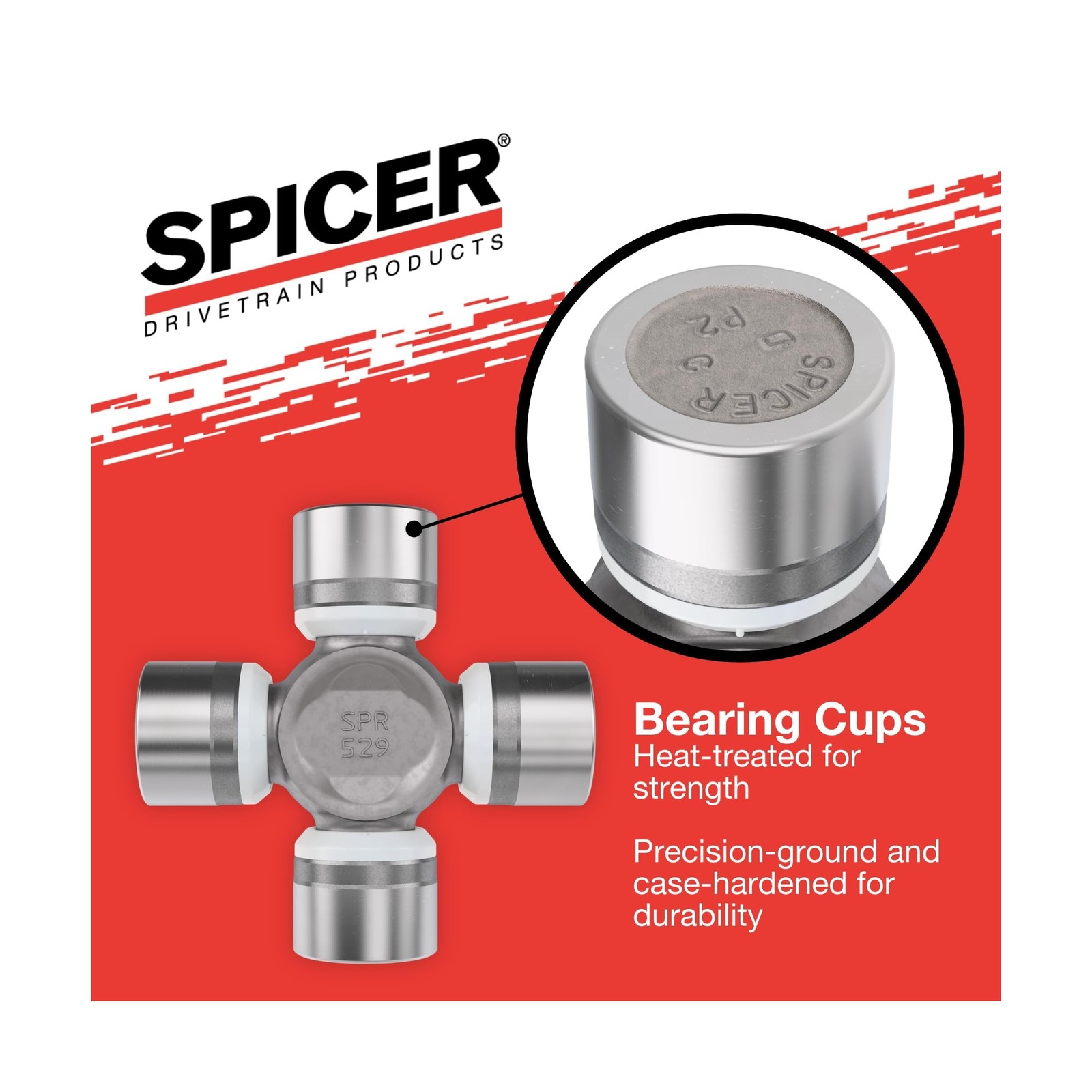 Spicer 5-1310-1X U-Joint Kit 1310/SPL22 Series (OSR) Greaseable Fast Ship