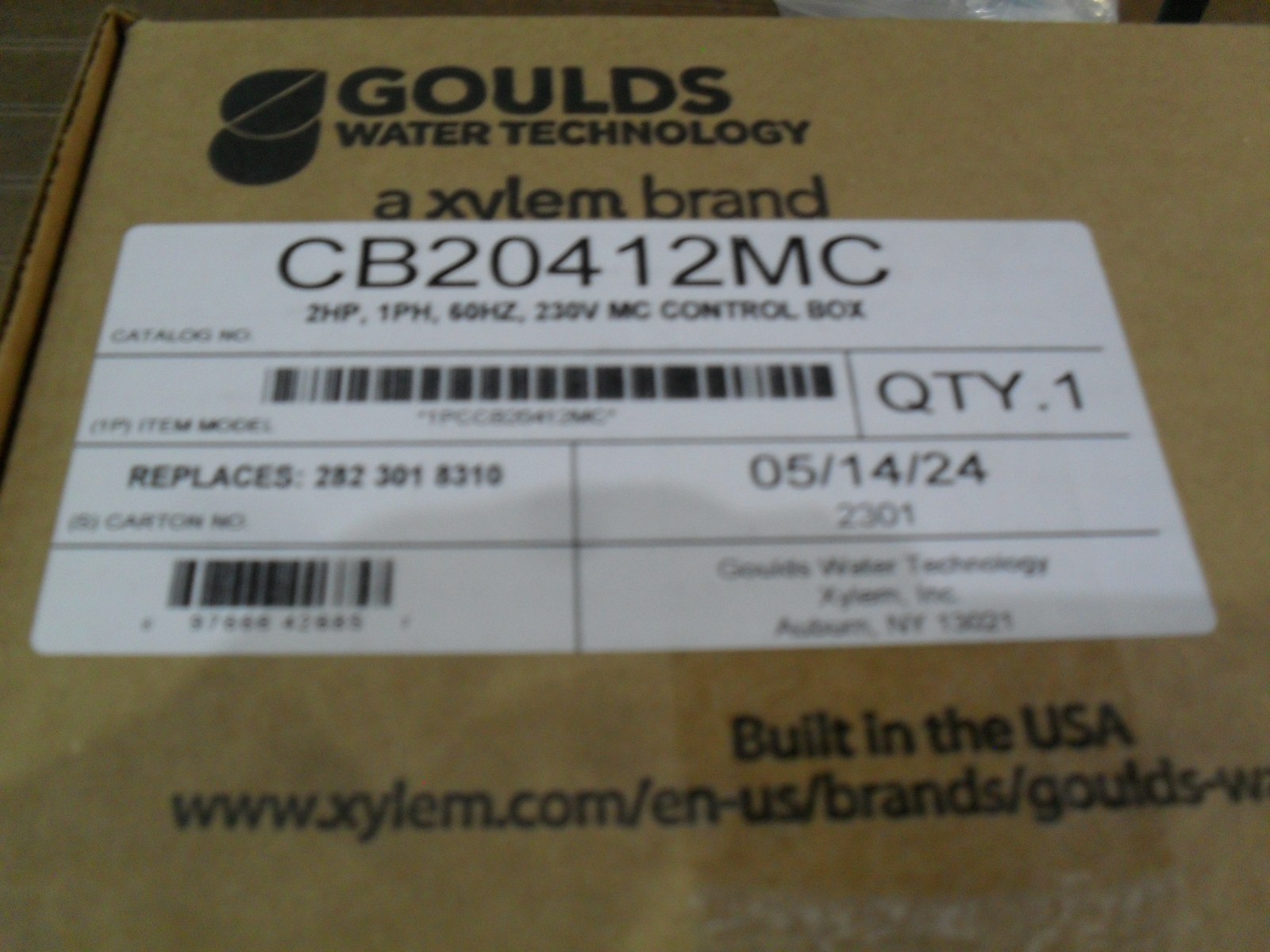 Goulds CB20412MC 2HP 1PH 60HZ 230V MC Control Box