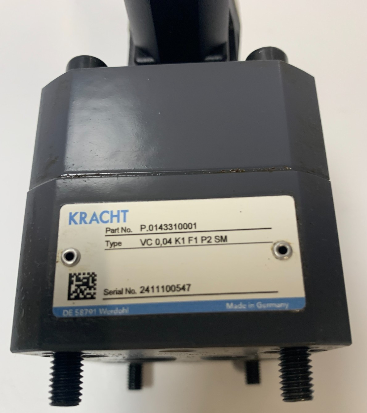 KRACHT P.0143310001 FLOW METER – New!