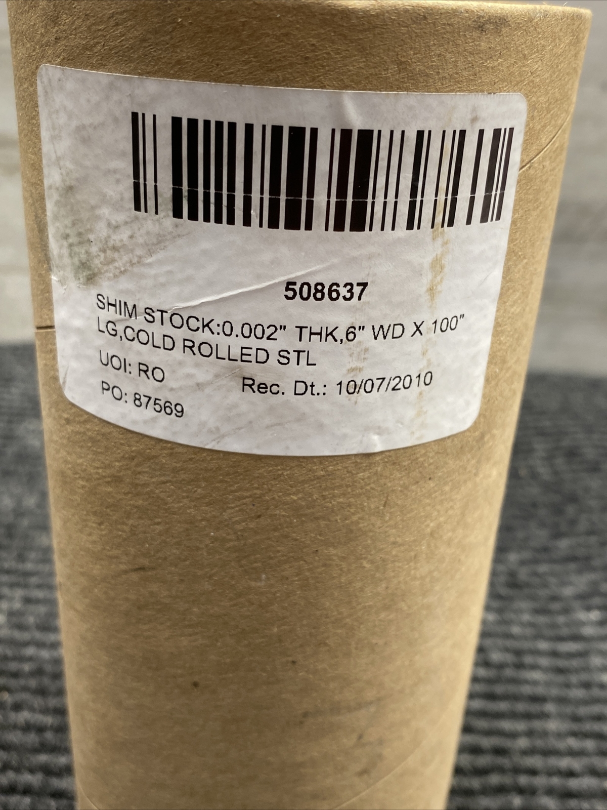 Aloma Shim .002 6in X 100in Carbon Steel