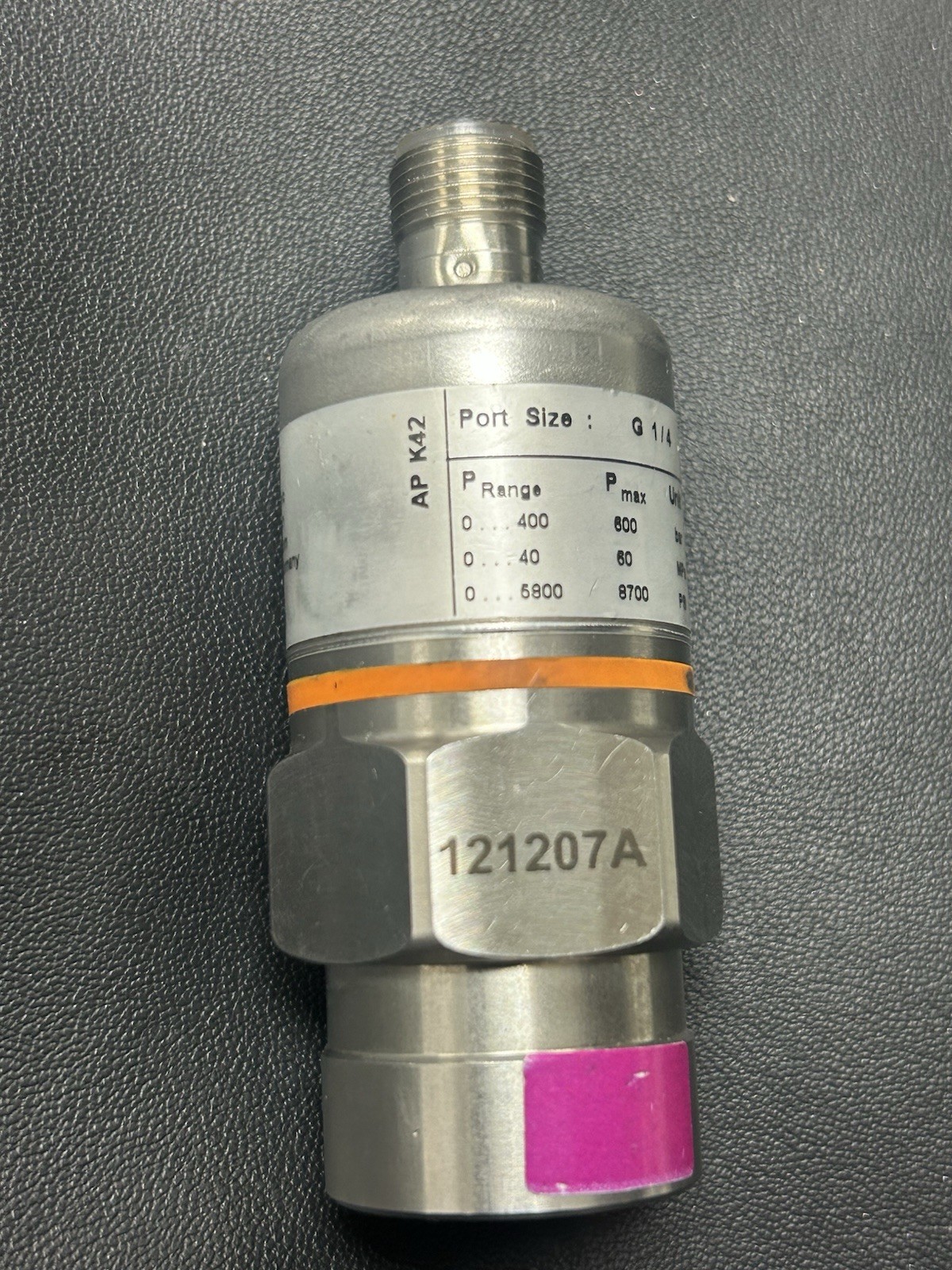 ifm electronic PA Series Pressure Transmitter 0-400 Bar G 1/4 Port 4-20mA
