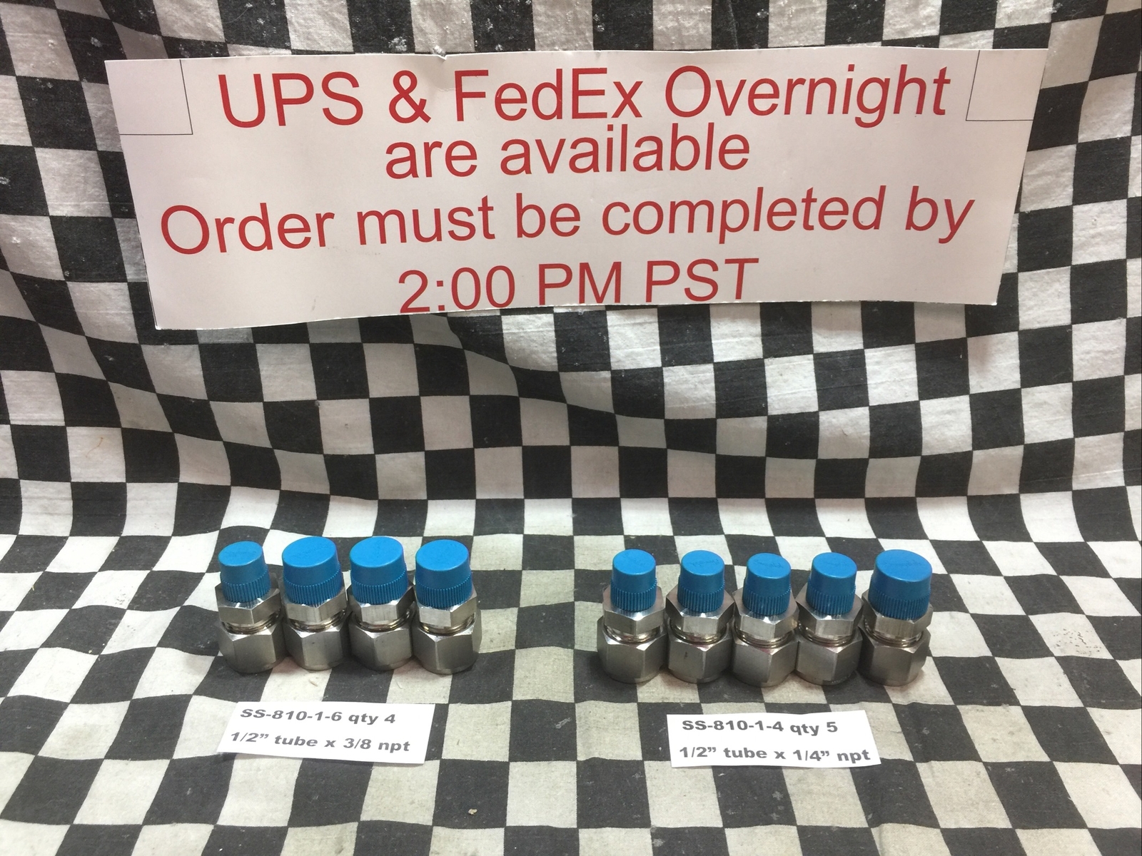 SWAGELOK SS-810-1-4 & SS-810-1-6, Male Connector 1/2″ TUBE, LOT OF 9#1637F5