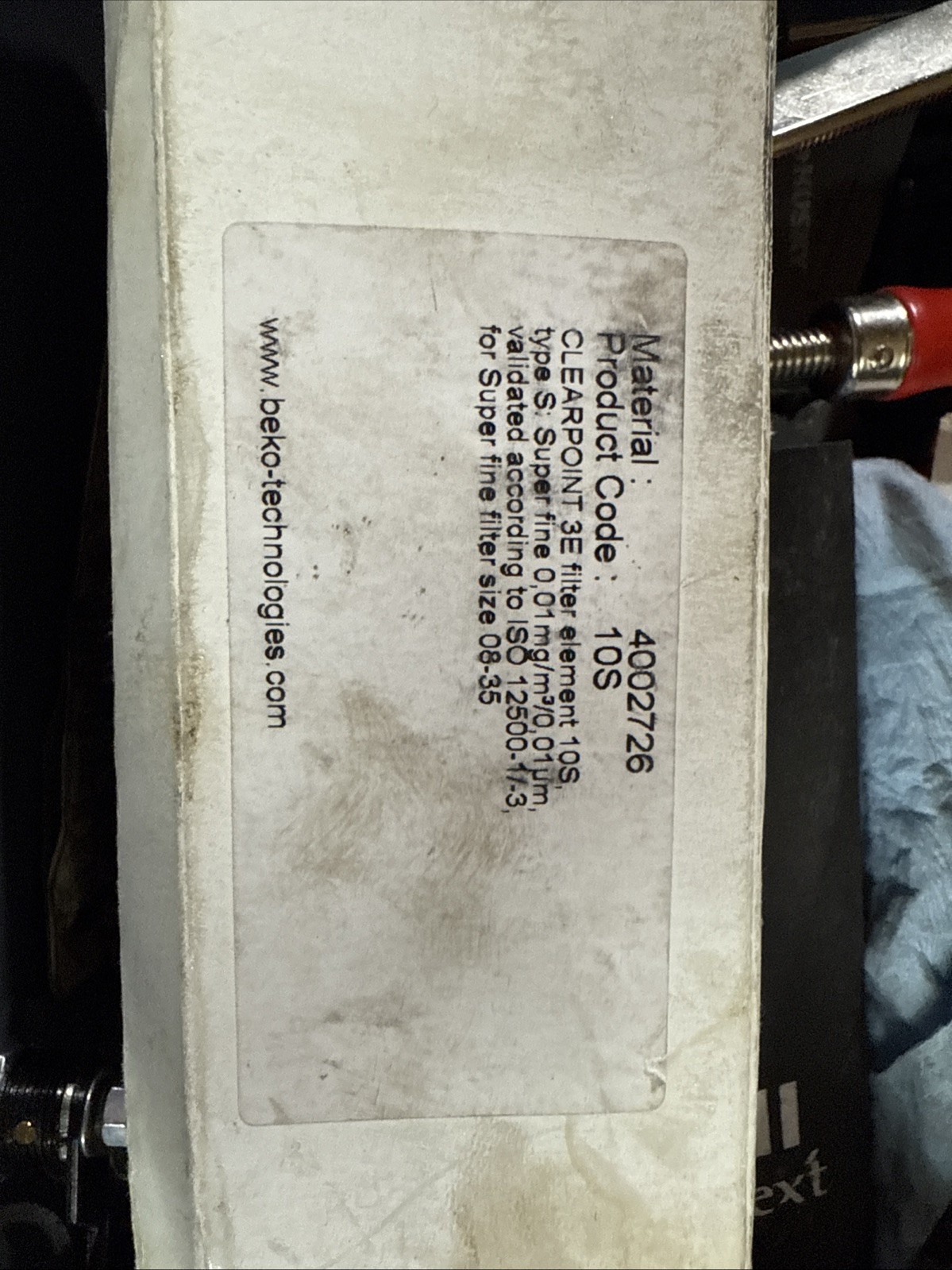 Clear point/ Bekomat 10S Replacement Filter. 4002726