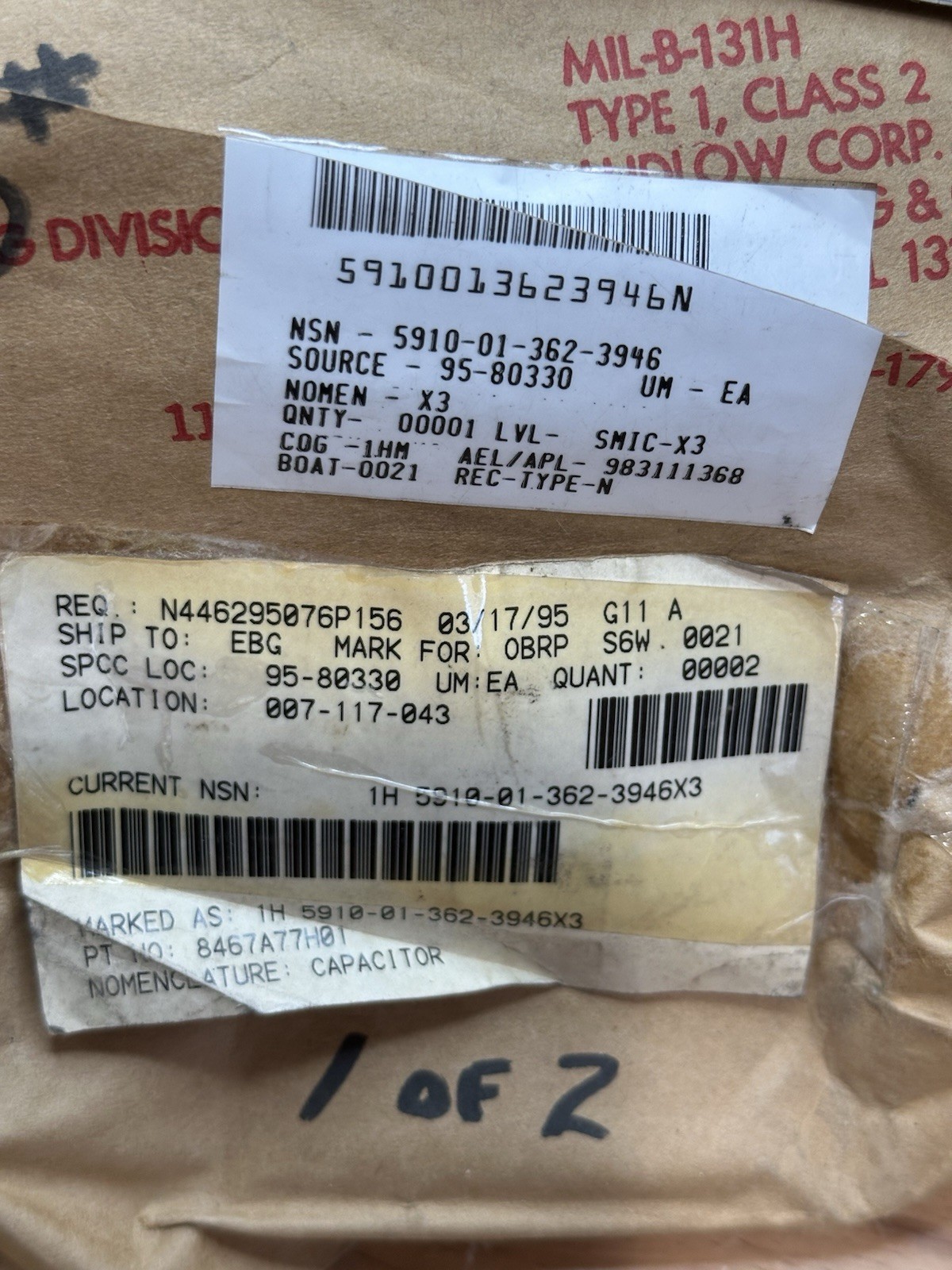 CDE CDM FIXED CAPACITOR HR101X114U016CF2B, 110,000 SCREW IN ADIRONDACK