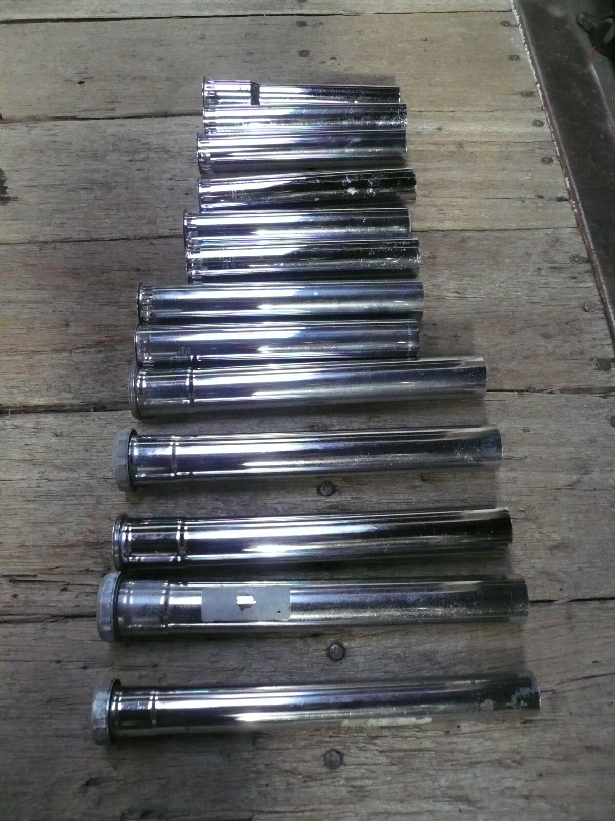 Lot of 13 Short Chrome Plated Commercial Toilet Vacuum Breakers Sloan V-500-AA
