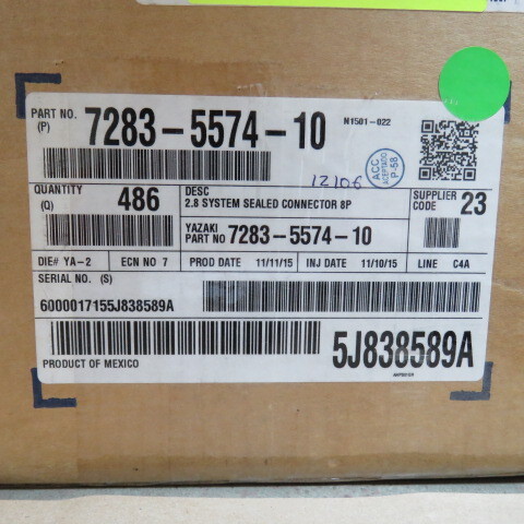 YAZAKI 7283-5574-10 Qty of 35 per Lot CONN 8 POS YAZAKI