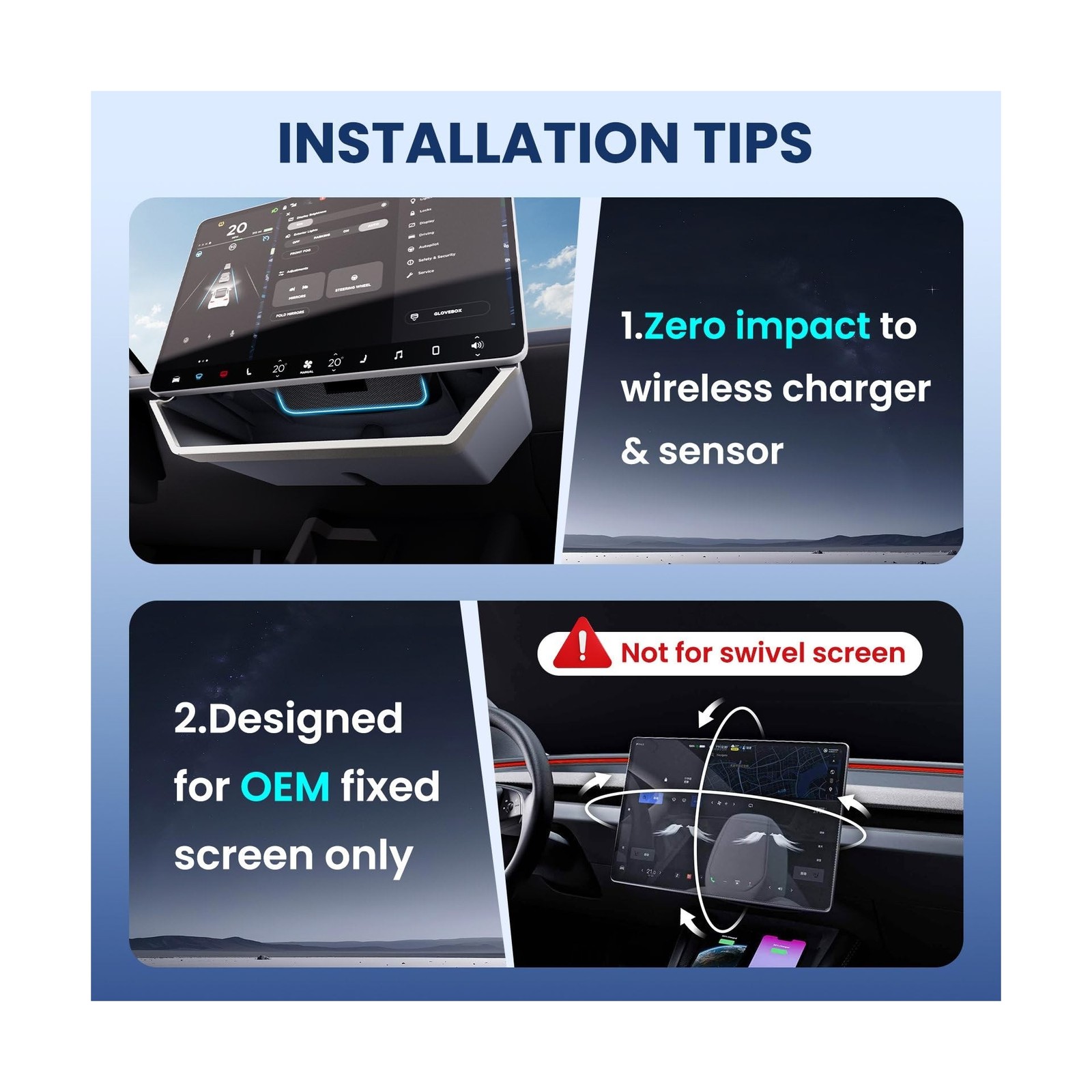 for Model Y Juniper Under Screen Storage Organizer 2025-2026 Upgrade, Model 3…