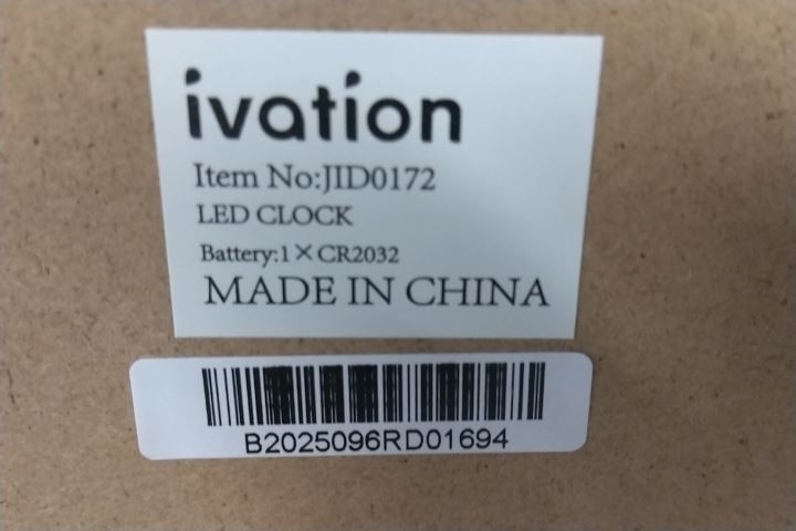 Ivation JID0172TRED 6 Digit 72 In Width Red LED Display Digital Clock