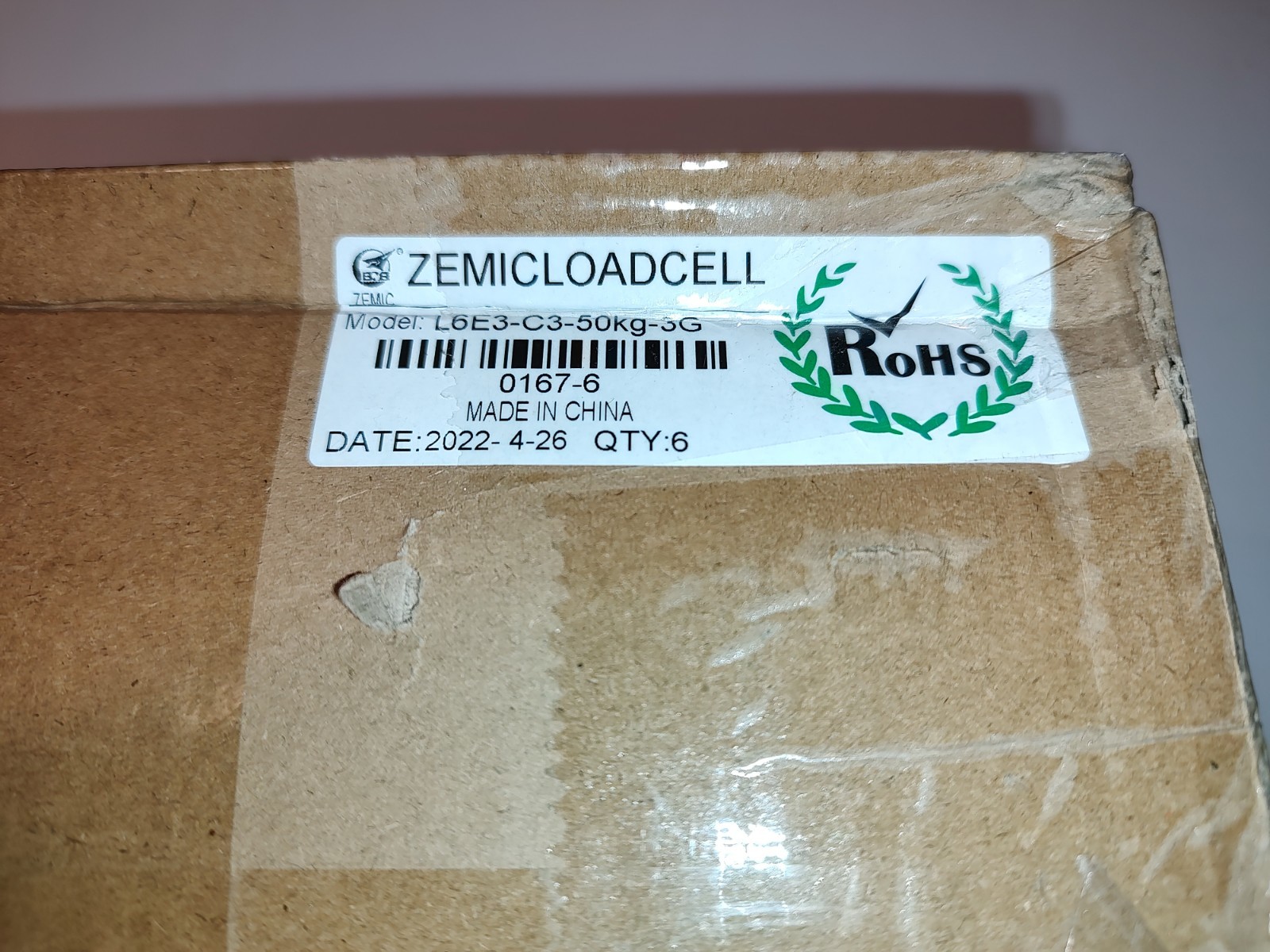 Zemic L6E3-C3-50Kg-3G Single Point Load Cell 5-wire 3M Cable New In Box