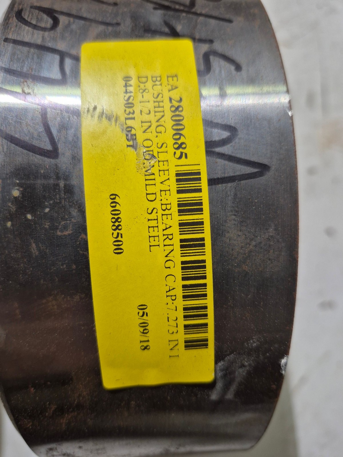 66088500 BUSHING SLEEVE BEARING CAP 7.237″ ID 9-1/2″ MILD STEEL