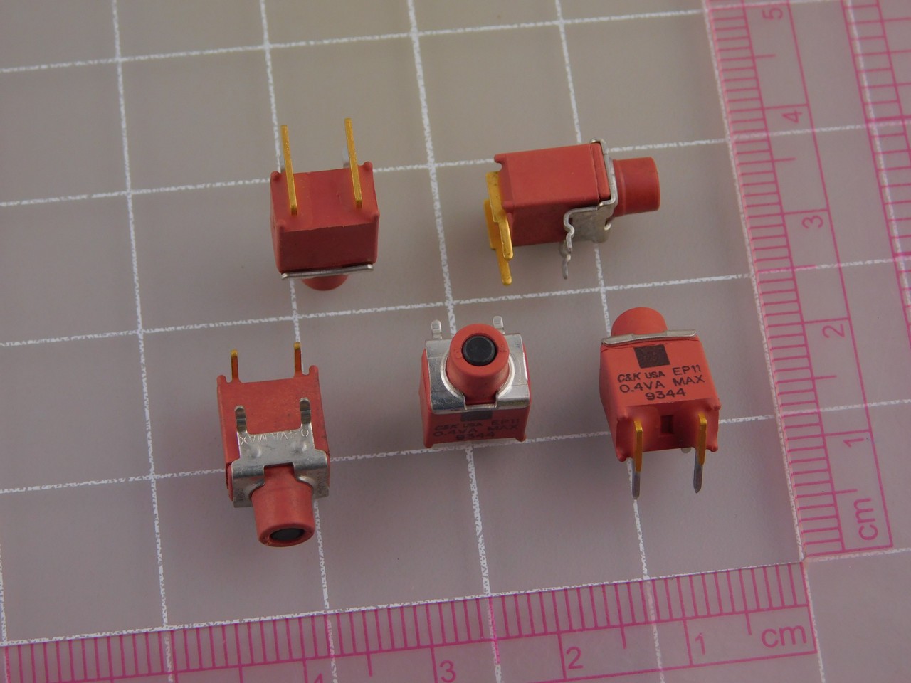 Lot of 50 CK COMPONENTS EP11FPD1AKE Pushbutton Switch (OFF-(ON)) SPDT Flush Plun